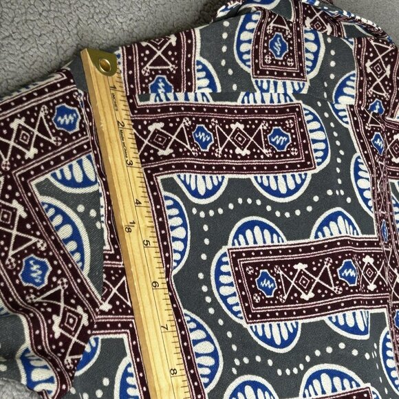 VINTAGE Arrow Shirt Mens M Scrambler Knit Geometric Polyester Disco 70s Funky - Picture 9 of 10